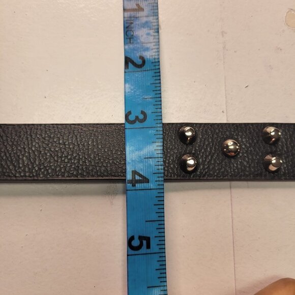 MENS Black Metal Stud Belt - Picture 9 of 11